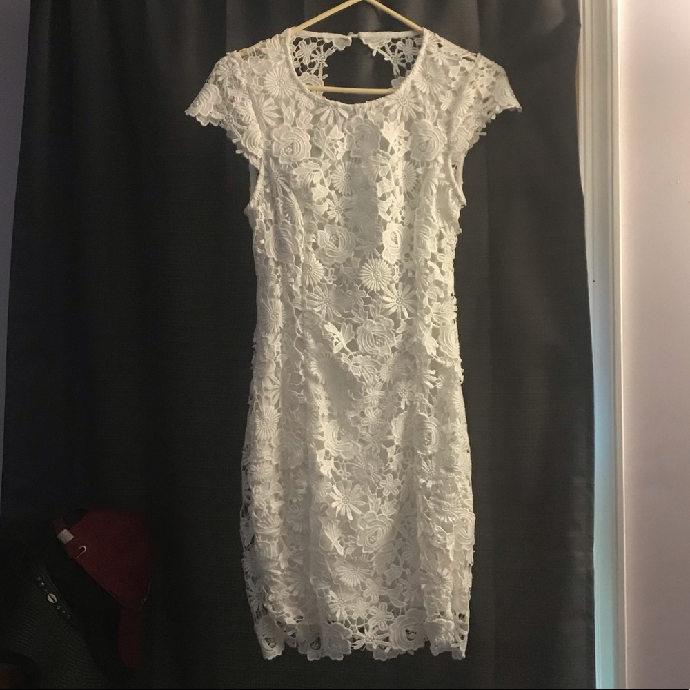 White lace dress